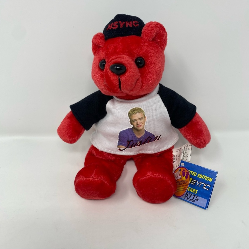 Vintage Justin Timberlake NSYNC No‎ Strings Attached Teddy Bear Keeper Limited